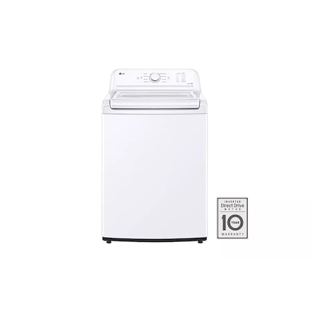 Lg 4.1 cu. ft. Ultra Large Capacity Top Load Agitator Washer with SlamProof Lid and Deep Fill Option WT6105CW